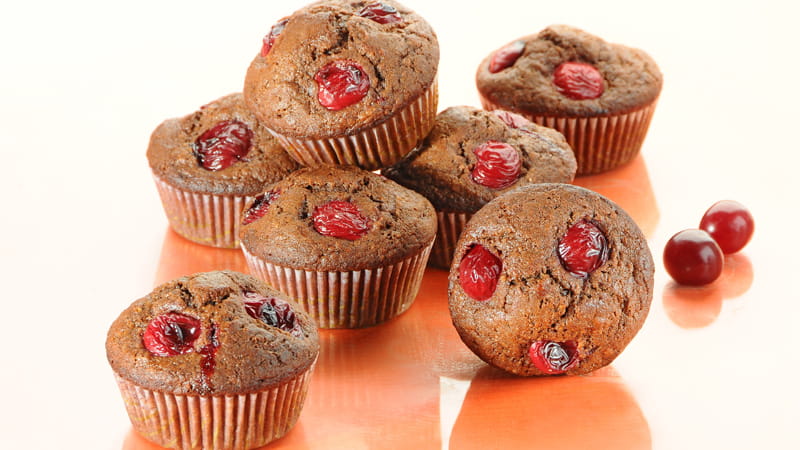 recipe image Σοκολατένια muffins με κεράσια