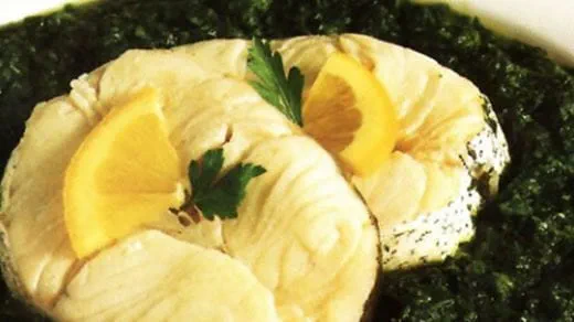 recipe image Μπακαλιάρος ποσέ με σπανάκι