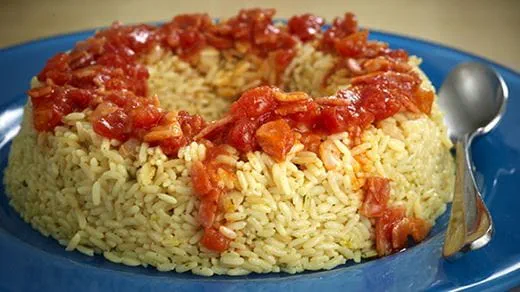 recipe image Ρύζι με γαρίδες και σάλτσα