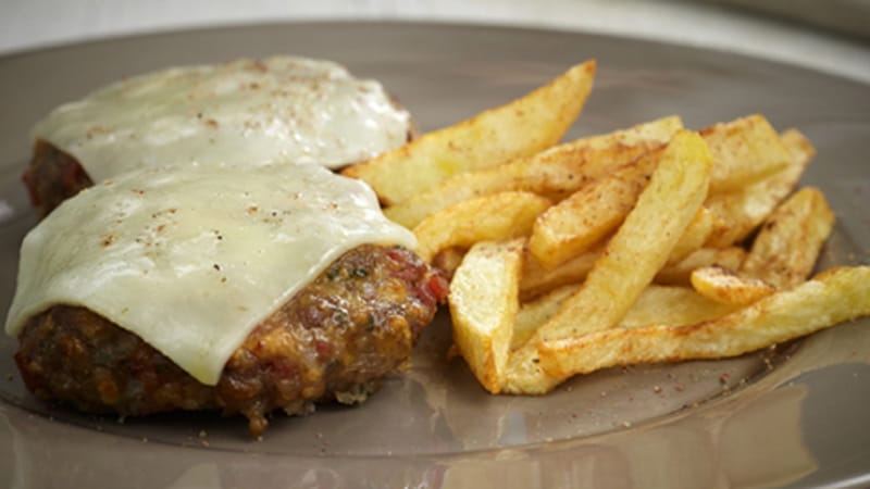 recipe image Μπιφτέκια με τυρί