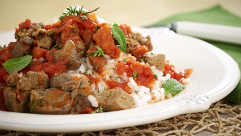 recipe image Ρύζι με συκωτάκια πουλιών