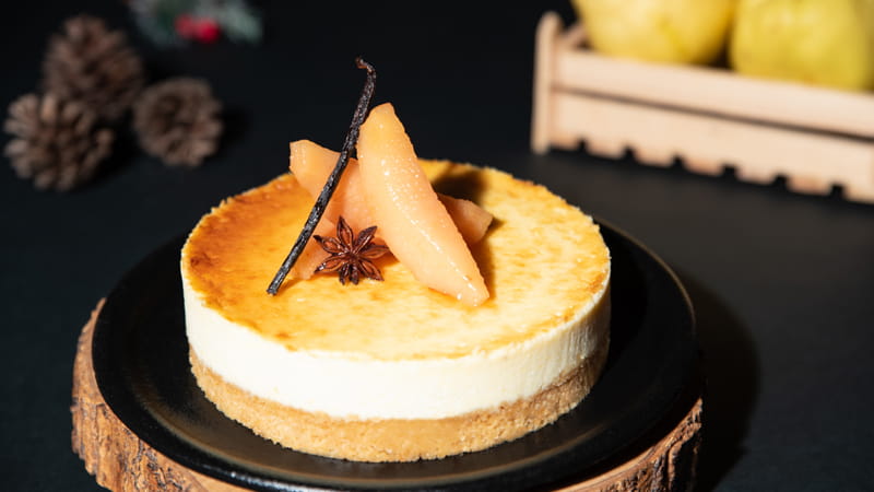 recipe image Ψημένο cheesecake με κυδώνια