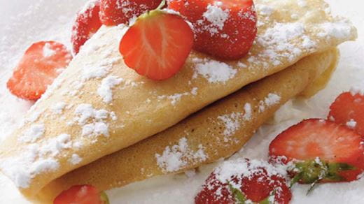recipe image Κρέπες με κρέμα φράουλας