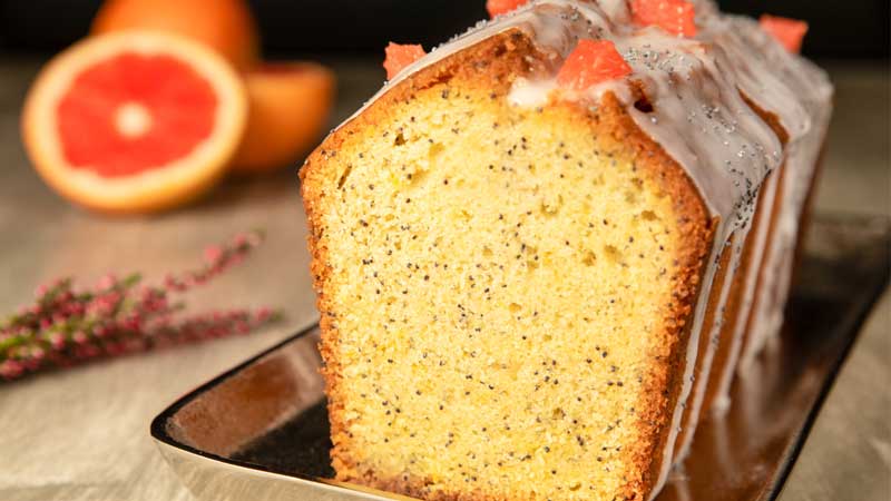 recipe image Κέικ με Grapefruit (Γκρέιπφρουτ) και Παπαρουνόσπορο