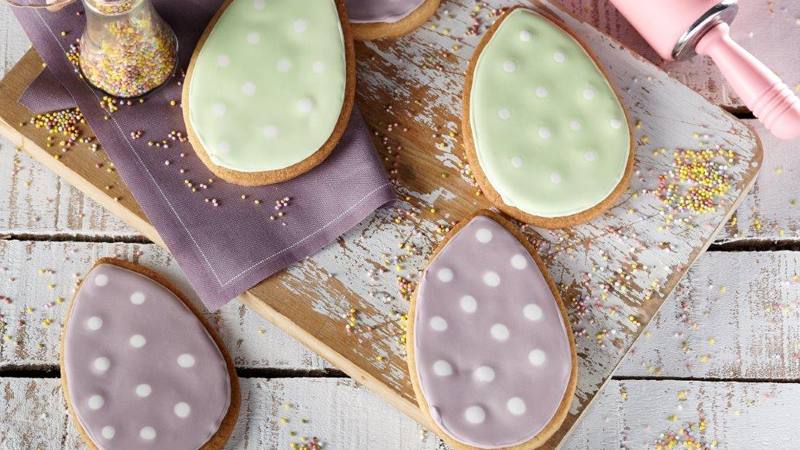 recipe image Μπισκότα Πασχαλινά Αυγά