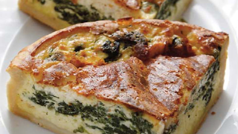 recipe image Κις λοραίν με σπανάκι
