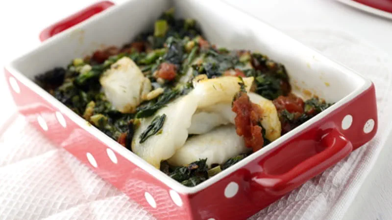 recipe image Γλώσσες με σπανάκι