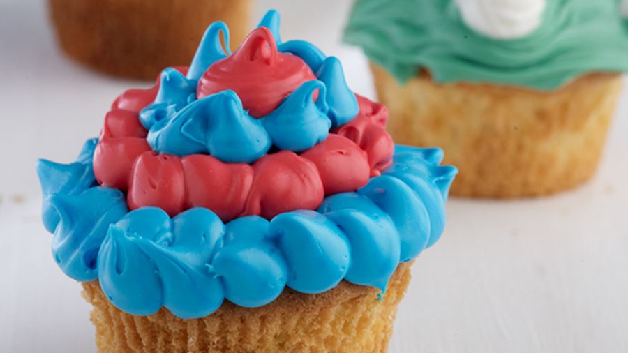 recipe image Πολύχρωμα cupcakes
